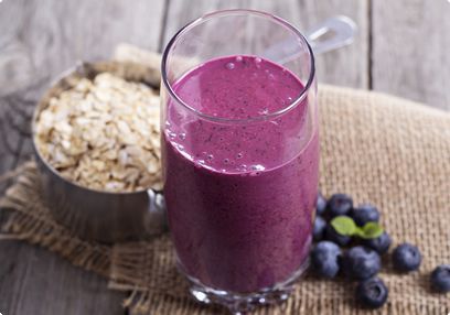 Blåbär & havregryn smoothie med Molkosan Fruit