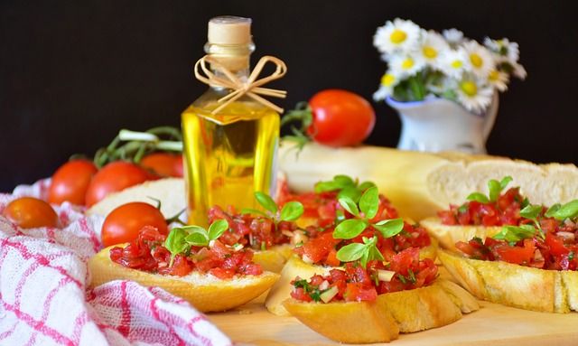 Bruschetta med färska groddar