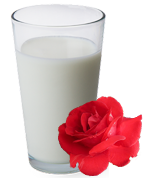 Mjölk med ros